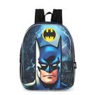 Mochila de Costas Batman Robin Marvel Infantil Creche Escola Cor:Preto