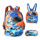 Mochila De Costas Com Lancheira E Estojo Hot Wheels GV Bolsas Mochila De Costas Com Lancheira E Estojo Hot Wheels GV Bolsas