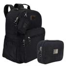 Mochila de Costas e Estojo Preto Xeryus Trendy