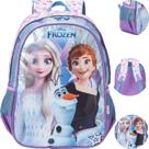 Mochila de Costas Escolar Infantil Feminina Disney Frozen Holográfico Princesa do Gelo Xeryus