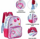 Mochila de Costas Holográfica Duas Alças Juvenil Meninas Escolar Clio