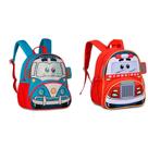 Mochila de Costas Infantil de Carrinhos Poliéster Sortida Ref.CP24000D Clio