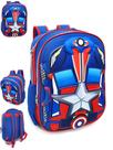 Mochila De Costas Infantil Menino Escolar Capitão América