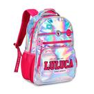 Mochila de Costas Juvenil Luluca Pvc Holográfica LU24012 - Clio