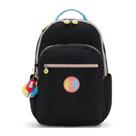 Mochila De Costas Kipling Seoul Original Galaxy Black FC Preto