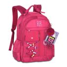 Mochila de Costas Rebecca Bonbon Beaded Fun RB27424 Grande Juvenil Com Cadarço Bolso Antifurto Notebook Cor:Rosa