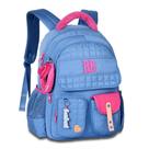 Mochila de Costas Rebecca Bonbon Plush Dreams RB26239 Grande Juvenil Bolso Antifurto Notebook Cor:Azul