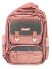 Mochila de costas resistente impermeável rosa com cinza