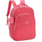 Mochila De Costas Salmão Com Chaveiro PomPom Up4You Mochila De Costas Salmão Com Chaveiro PomPom Up4You