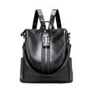 Mochila De Couro Feminina De Grande Capacidade Preta Casual Multifuncional Para Faculdade Escola