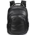 Mochila de Couro Preta Grande Notebook Escolar Masculina/Feminina