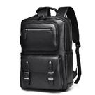 Mochila de couro PU para laptop, viagens de negócios, masculina, preta Mochila de couro PU para laptop, viagens de negócios, masculina, preta