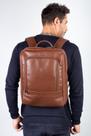 Mochila de couro slim masculina Enzo