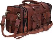 Mochila de Couro Vintage Cureo Weekender 30L - Marrom