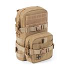 Mochila de Hidratação Tática CLTAC MOLLE 1,5 L Marrom Coyote Mochila de Hidratação Tática CLTAC MOLLE 1,5 L Marrom Coyote