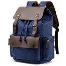 Mochila de Lona com Partes em Couro e Compartimento Para Notebook de Até 15.6 Polegadas Impermeável Resistente