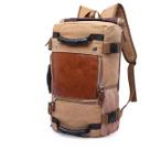 Mochila de Lona e Couro Multifuncional Impermeável Premium para Camping Trilha Acampamento ou Viagem Resistente