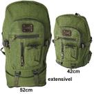 Mochila De Lona Extensível Verde Militar c1198