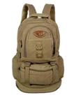Mochila de lona reforçada expansiva 60L marrom