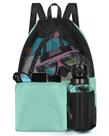 Mochila de natação BROTOU 47x40 cm de malha com cordão e bolso úmido