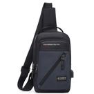 Mochila de Ombro OEM RC2-cinza Transversal Compacta 30x16x9cm Cinza com Usb e Trava Unissex