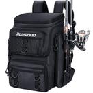 Mochila de pesca PLUSINNO 42L com suporte de vara resistente à água