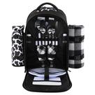 Mochila de Picnic Apollo Walker para 2 Personas con Enfriador Negra Mochila de Picnic Apollo Walker para 2 Personas con Enfriador Negra