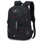 Mochila de poliéster para laptop para homens de grande capacidade preta Mochila de poliéster para laptop para homens de grande capacidade preta