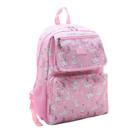Mochila de polyester rosa de coelinhos