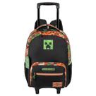 Mochila de Roda Minecraft Escola Passeio Viagem Kids Meninos
