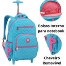 Mochila De Rodas 360º Metalizada Para Notebook