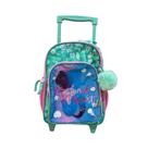 Mochila de Rodinha Chenson Sereia Com Pompom Estampa Mochila de Rodinha Chenson Sereia Com Pompom Estampa