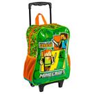 Mochila De Rodinha Escolar Infantil Menino Minecraft Creeper Sestini