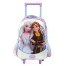 Mochila de Rodinha Infantil Feminina Frozen Azul Claro