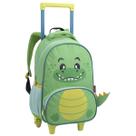 Mochila de Rodinha Media 14L Escola Creche Infantil Fofo Menino Jacare