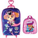 Mochila de Rodinhas 3D com Rodinha Tripla + Lancheira Skye Jet Maxtoy Diplomata (SKU 15899K)