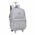 Mochila de Rodinhas Barbie Cinza Luxcel MC46822BB