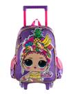 Mochila De Rodinhas C/Alça Lol Frutas Luxcel Lilás