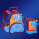 Mochila De Rodinhas C/ Lancheira Térmica Dino Dinossauro - Pets Infantil Super Reforçada - Clio