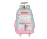 Mochila De Rodinhas Carrinho Hello Kitty Melody Cinnamoroll Cor Verde MC49694SR LUXCEL