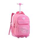 Mochila De Rodinhas Color Up Meninas Teen Escolar Glitter Cor:Chiclete