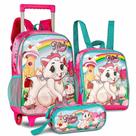 Mochila De Rodinhas Com Lancheira E Estojo Gatinha Nini Clio