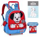 Mochila de Rodinhas Dalmatas 101 Cachorrinho Infantil Escolar Clio