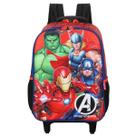 Mochila De Rodinhas Dos Vingadores Avengers Escolar Vermelho