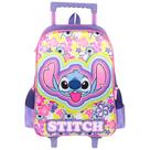 Mochila De Rodinhas Escolar Infantil Disney Stitch Florido