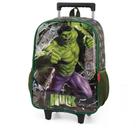 Mochila de Rodinhas Escolar Infantil Hulk Marvel Verde Luxcel
