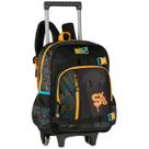 Mochila de Rodinhas Escolar Infantil Menino Criança com Alça Acolchoada Material Resistente Carrinho Volta as Aulas Design Skate