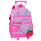 Mochila de Rodinhas Escolar Juju Alça Telescópica para Meninas Infantil Material Resistente