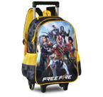 Mochila de Rodinhas Free Fire Escolar Com Capuz Infantil