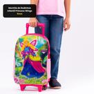 Mochila de Rodinhas Infantil Princess Wings - Rosa